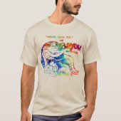 ザバイユー – ヴィンテージデザイン絞り染めブルーシャツ Tシャツ (正面)