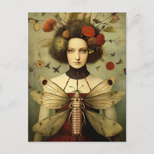 ザバグレディークリーピーヴィンテージレトロ ポストカード (正面)