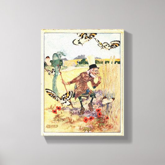 ザバタフライウィスパーラー – ヴィンテージイメージ キャンバスプリント (正面)