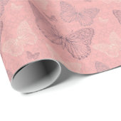 ザバタフライピンク ラッピングペーパー (ロールコーナー)