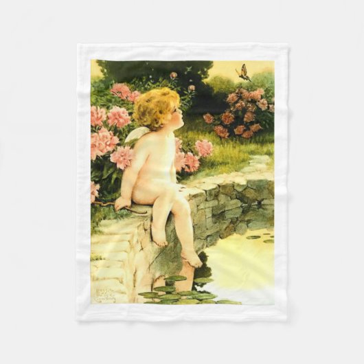 ザバタフライベッシーペースグットマンアート フリースブランケット (正面)