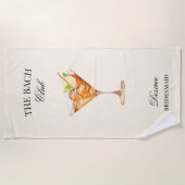 ザバッククラブアップルカクテルバチェロレッテ ビーチタオル (正面)