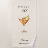ザバッククラブアップルカクテルバチェロレッテ ビーチタオル (正面)