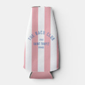 ザバッククラブブルークレストピンクカバナストライプ ボトルクーラー (正面)