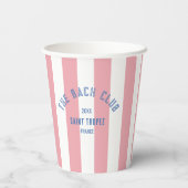 ザバッククラブブルークレストピンクカバナストライプ 紙コップ (裏面)