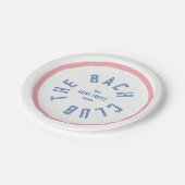 ザバッククラブブルークレストピンクストライプ ペーパープレート (アングル)