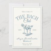 ザバッククラブヴィンテージオールドスクールバチェロレッテ 招待状 (正面)