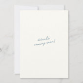 ザバッククラブヴィンテージオールドスクールバチェロレッテ 招待状 (裏面)