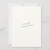 ザバッククラブヴィンテージオールドスクールバチェロレッテ 招待状 (裏面)