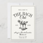 ザバッククラブヴィンテージオールドスクールバチェロレッテ 招待状 (正面)