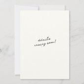 ザバッククラブヴィンテージオールドスクールバチェロレッテ 招待状 (裏面)