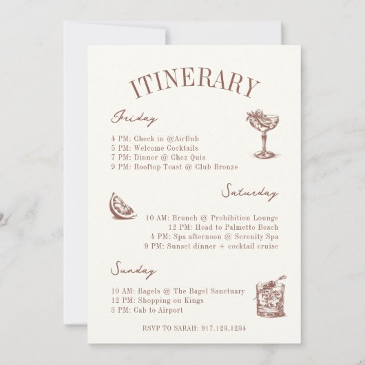 ザバッククラブヴィンテージバチェロレッテイティタリー 招待状 (裏面)