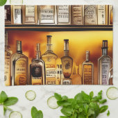 ザバックバー芸術的の水色 キッチンタオル (折り畳み)