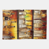 ザバックバー芸術的の水色 キッチンタオル (横)