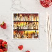 ザバックバー芸術的の水色 スタンダードカクテルナプキン (インサイチュ)