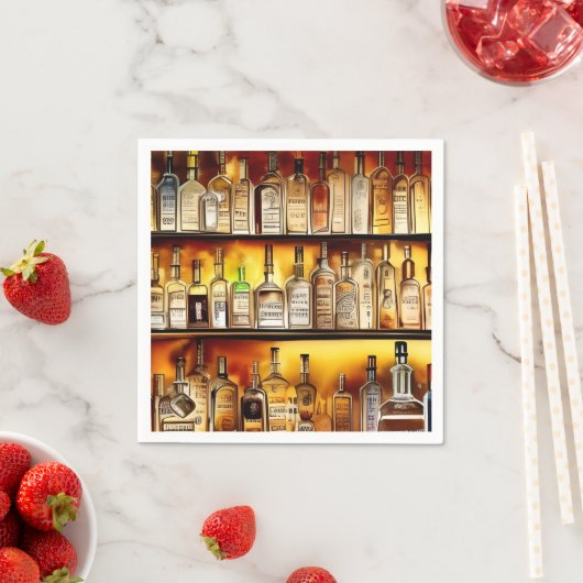 ザバックバー芸術的の水色 スタンダードカクテルナプキン (インサイチュ)