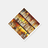 ザバックバー芸術的の水色 スタンダードカクテルナプキン (角)