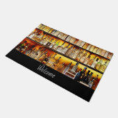 ザバックバー芸術的の水色 ドアマット (アングル)