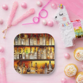 ザバックバー芸術的の水色 ペーパープレート (パーティー)