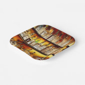 ザバックバー芸術的の水色 ペーパープレート (傾斜あり)