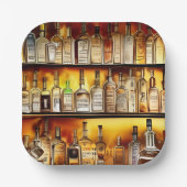 ザバックバー芸術的の水色 ペーパープレート (正面)