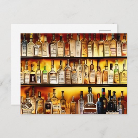 ザバックバー芸術的の水色 ポストカード (正面/裏面)