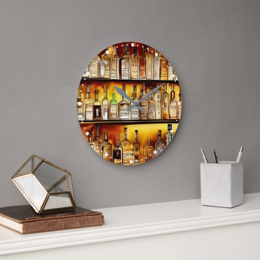 ザバックバー芸術的の水色 ラージ壁時計 (オフィス)