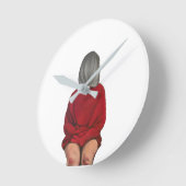 ザバックワード・クイーン ラウンド壁時計 (傾斜)