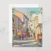 ザバック通りのキプロス旅行ポスタースタイル ポストカード (正面/裏面)