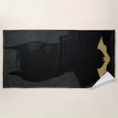 ザバットマンウィズゴールデンこうもりシンボル ビーチタオル (正面)