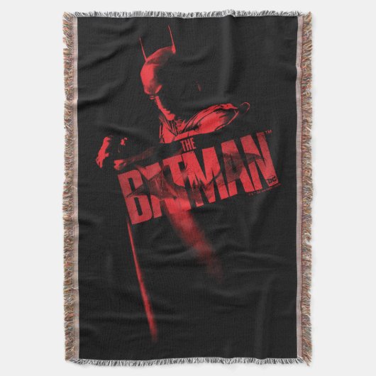ザバットマンケープ&ロゴ スローブランケット (正面縦)