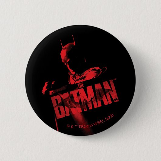ザバットマンケープ&ロゴ 缶バッジ (正面)