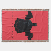 ザバットマンゴッサムシルエット スローブランケット (正面)