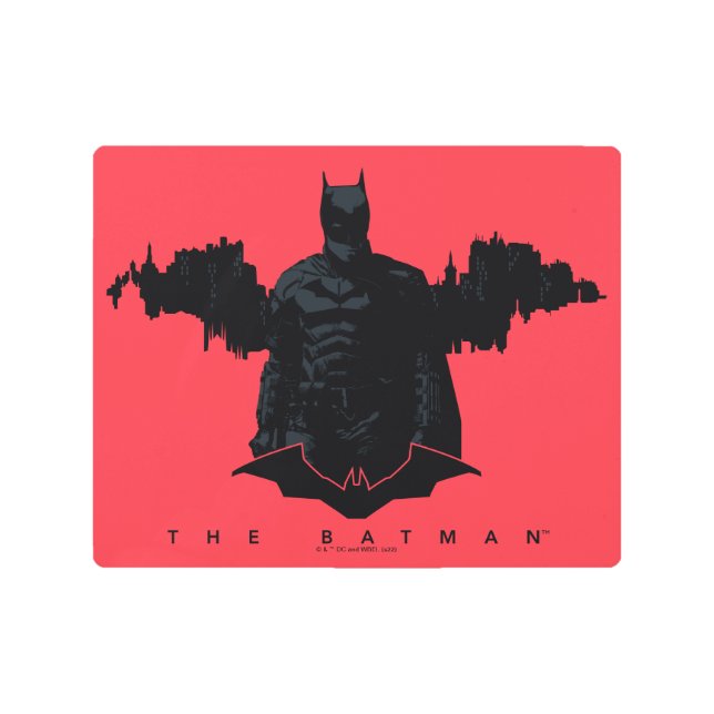 ザバットマンゴッサムシルエット メタルプリント (正面)