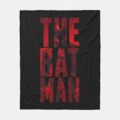 ザバットマンタイポグラフィ切り出し フリースブランケット (正面)