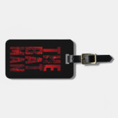 ザバットマンタイポグラフィ切り出し ラゲッジタグ (正面横)