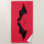 ザバットマンメカニカルこうもりウィングス ビーチタオル (正面)