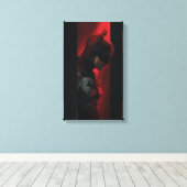 ザバットマンレッドバープロファイル キャンバスプリント (インサイチュ (ウッドフロア))