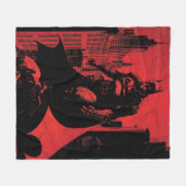 ザバットマン漫画ブックイラストレーション フリースブランケット (正面(横))