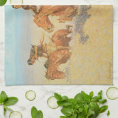 ザバッファローランナーズビッグホーン盆地バイレミントン キッチンタオル (折り畳み)