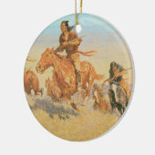 ザバッファローランナーズビッグホーン盆地バイレミントン セラミックオーナメント (左)