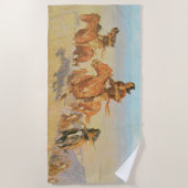 ザバッファローランナーズビッグホーン盆地バイレミントン ビーチタオル (正面)