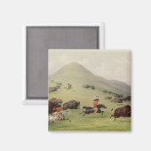 ザバッファロー狩り, c.1832 マグネット (正面/裏面)