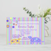 ザバブリータートルベビーシャワー招待状 招待状 (スタンド正面)