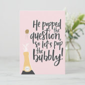 ザバポップ・アートのブリー婚約パーティ招待状 招待状 (スタンド正面)