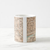 ザバルセロナヴィンテージの地図 コーヒーマグカップ (中央)