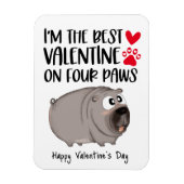 ザバレンタ最高のンオン4つの手の冷蔵庫 マグネット (縦)