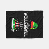 ザバレーボール小妖精や小人クリスマスファミリーマッチングアウトフィ フリースブランケット (正面(横))