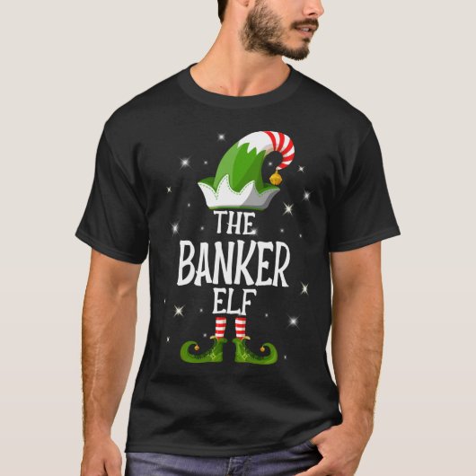 ザバンカー小妖精や小人ファミリーマッチングクリスマス Tシャツ (正面)