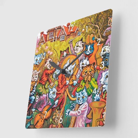 ザバンド遊ルイスワーイン スクエア壁時計 (傾斜)